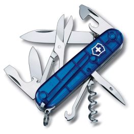 Climber Transparent Blue Pocket Knife