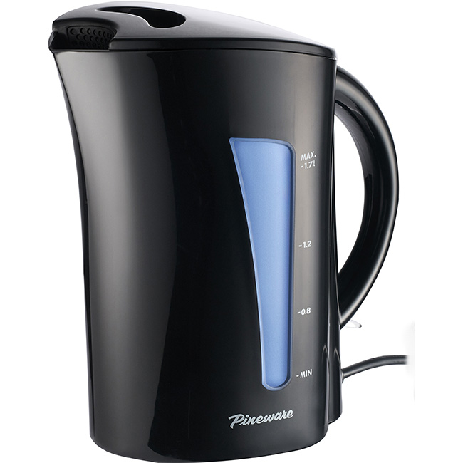 Kettles - Pineware Corded Automatic Kettle, 1.7 Litre, Black for sale ...