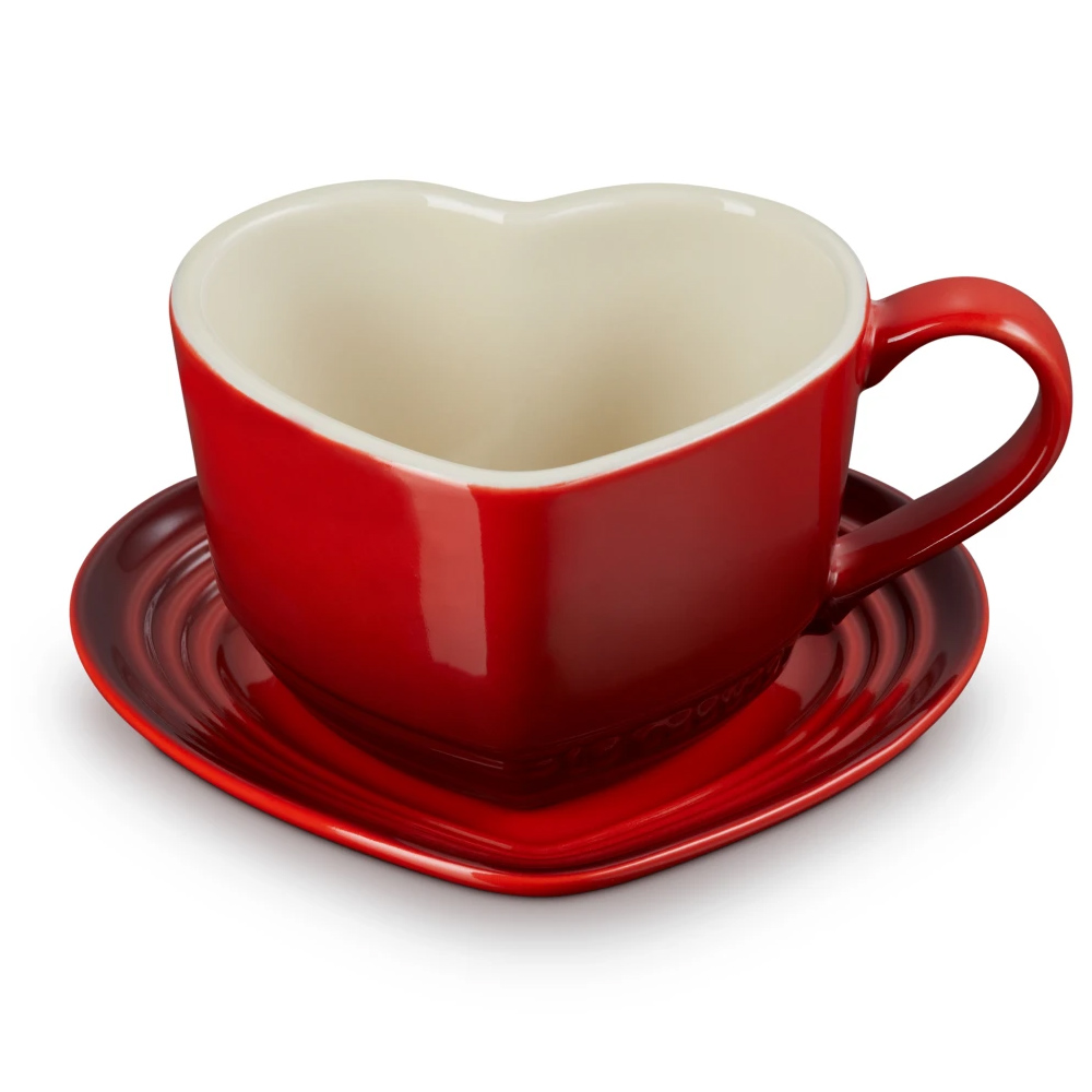 Heart Mug & Saucer, 220ml