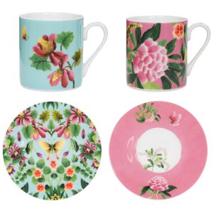 Ikebana Espresso Cup & Saucer, Set Of 2