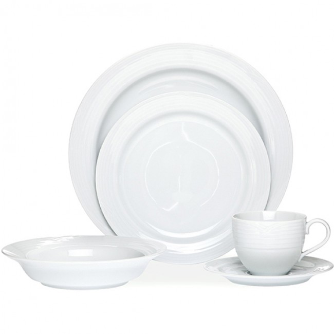 Dinnerware 12pc Carrol Boyes Black Plates Arctic White Dinner Set
