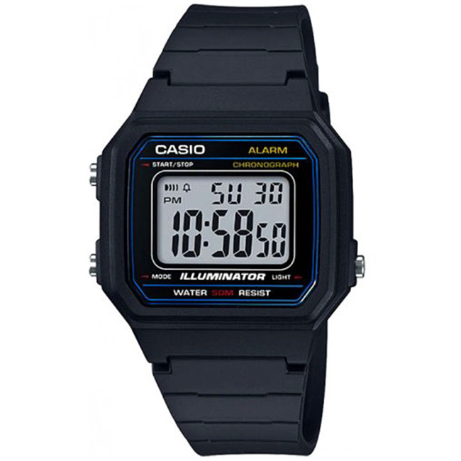 Standard Men's 50m Digital Wrist Watch, W-217H - Image 4