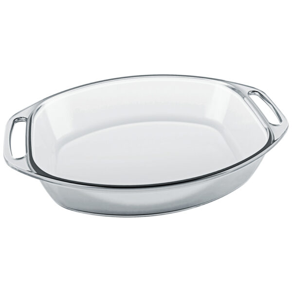 Glass Oval Roaster With Handles, 3.2L