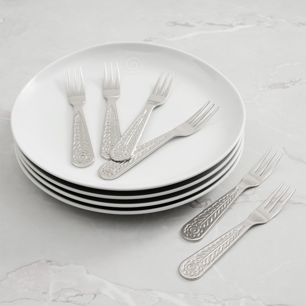 Set Of 6 Cake Forks - Image 9