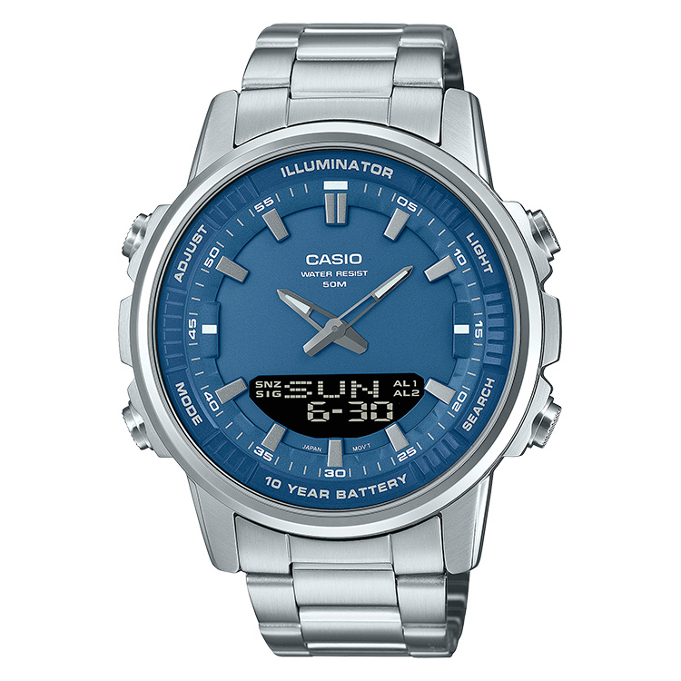 Standard Men's 50m World Time AnaDigi Wrist Watch, AMW-880D - Image 3