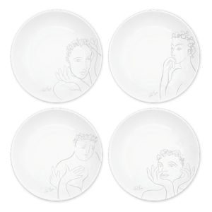 Sketchbook Grey Side Plates, Set Of 4