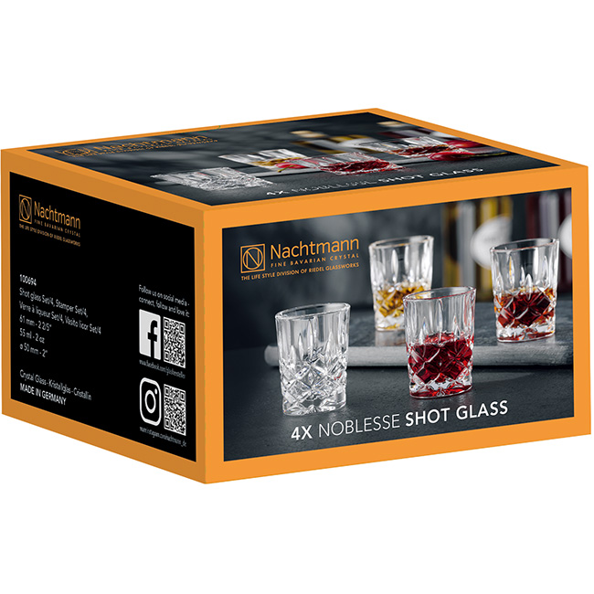Noblesse Lead-Free Crystal Shot Glasses, Set Of 4 - Image 2