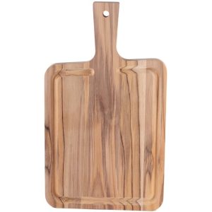 Solid Teak Rectangular Paddle Board, 40cm