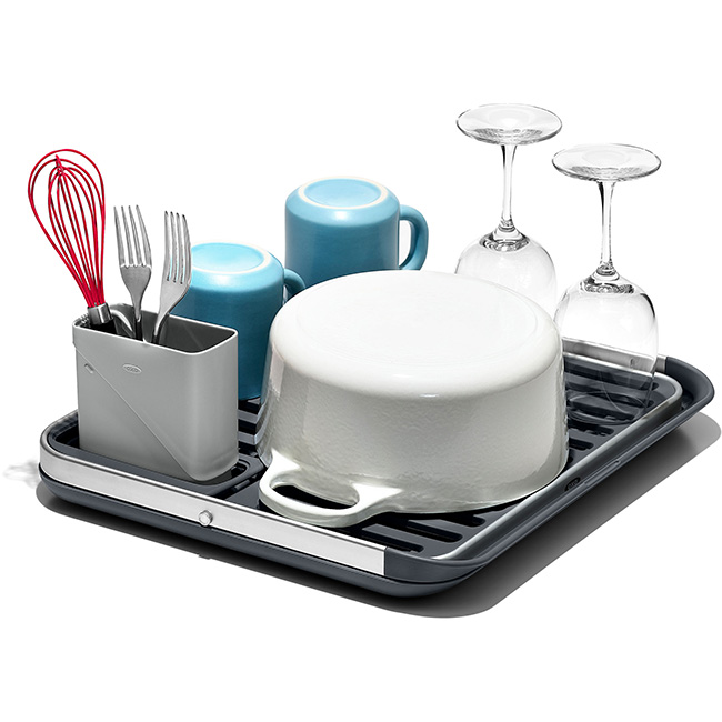 Good Grips Aluminum Fold-Flat Dish Rack Binuns South Africa