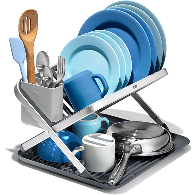 Good Grips Aluminum Fold-Flat Dish Rack - Image 7