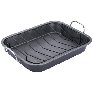 Non-Stick Roaster Pan With Rack, 37cm