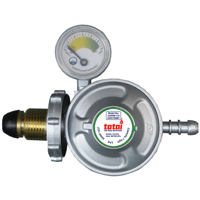 Bullnose Regulator With Gauge
