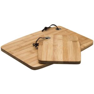 Bamboo Serving Boards, Set Of 2
