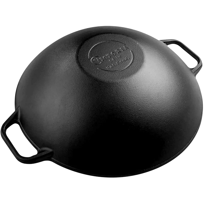 Enamelled Cast Iron Wok with Handles, 36cm - Image 3