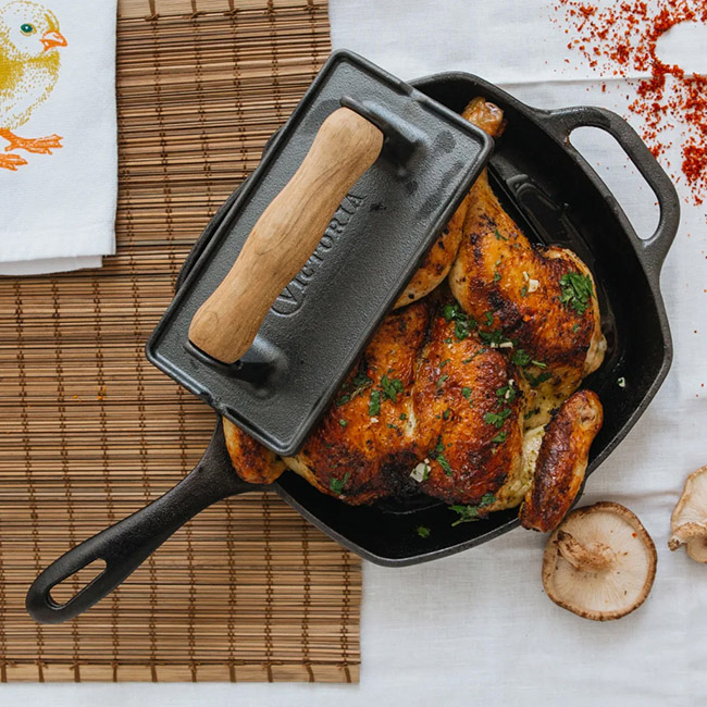 Seasoned Cast Iron Grill Pan With Helper Handle, 26cm - Image 5