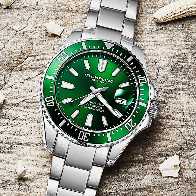 Original Depthmaster Green 100m Men's Automatic Wrist Watch