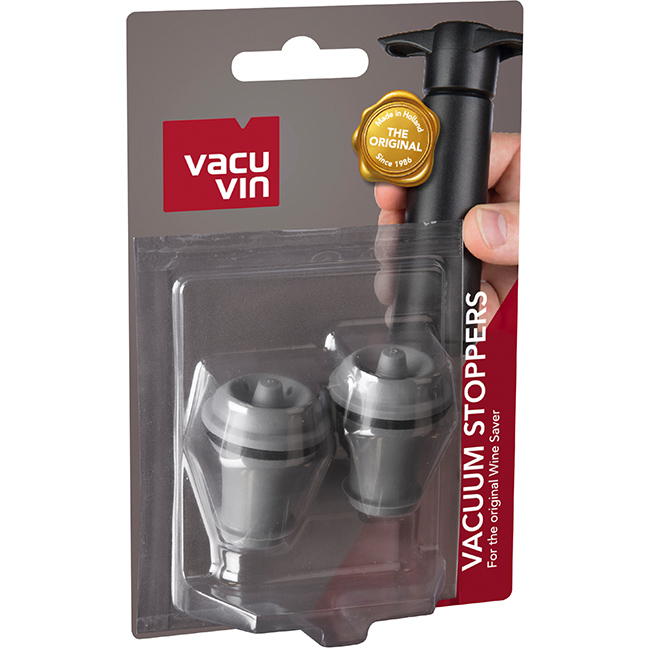 Vacuum Wine Bottle Stoppers, Set of 2 - Image 2