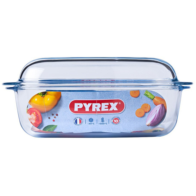 Essentials Rectangular Casserole Dish With Lid, 6.5L - Image 2