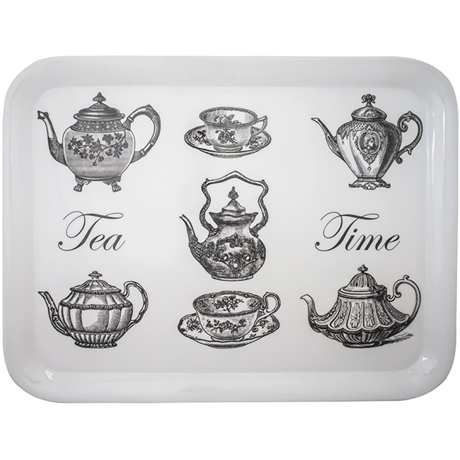 Melamine Tea Time Rectangular Tray, 43cm