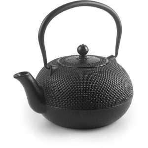 Oriental XL Cast Iron Tetsubin Teapot With Infuser, Negra, 1.8L