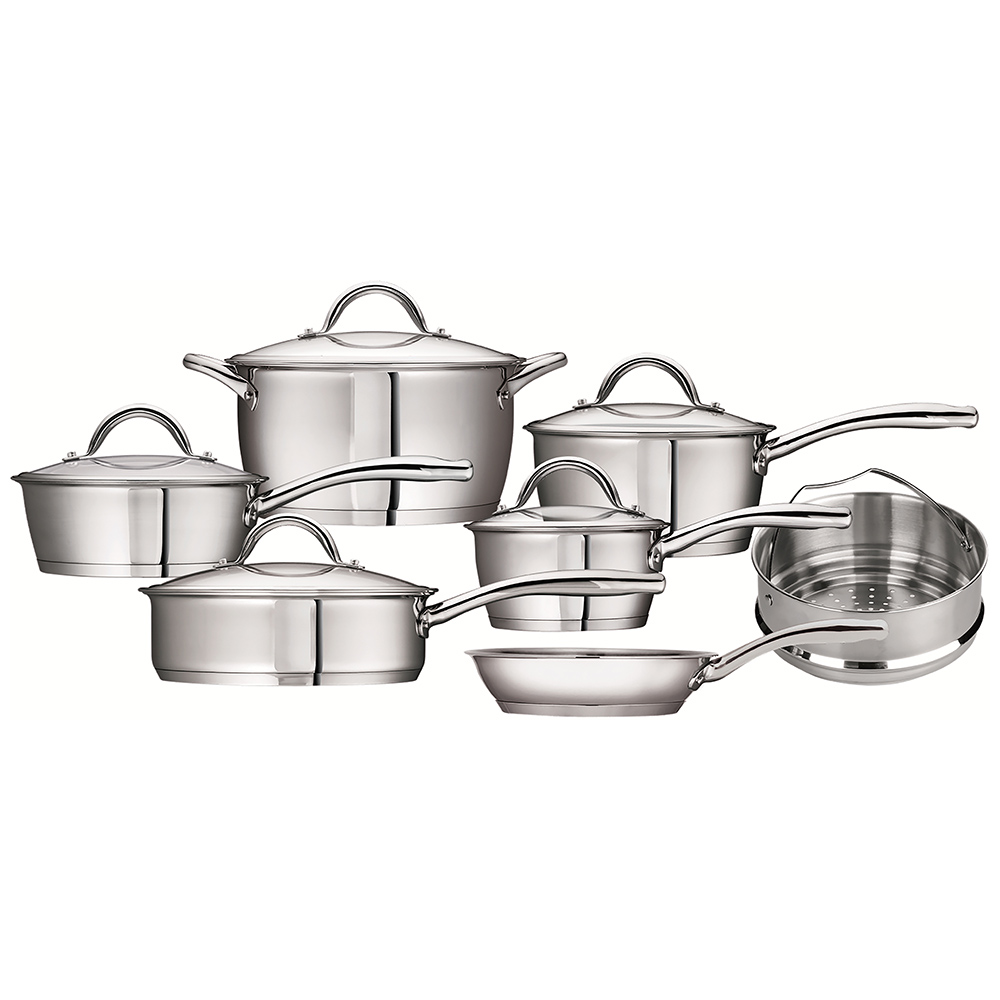 Opus Gourmet Stainless Steel Cookware Set, 12pc