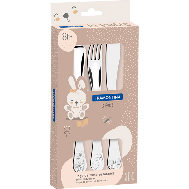 Le Petit Children's Cutlery Set For Girls, 3pc - Image 2