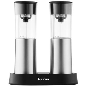 Stainless Steel Rechargeable Salt & Pepper Grinder Set