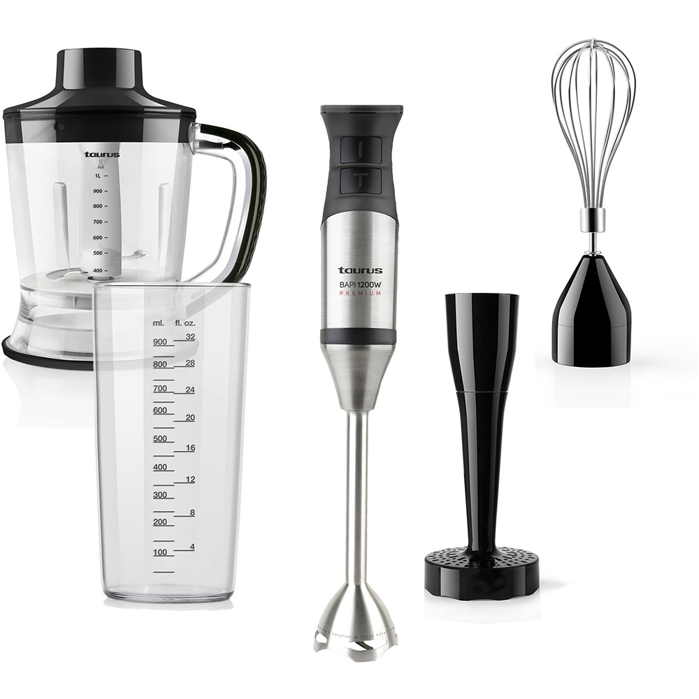 Bapi Premium Stainless Steel Stick Blender With Attachments, 1200W