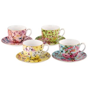 Enchantment Cup & Saucers, Set Of 4