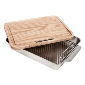 Stainless Steel Roasting Pan with Carving Board