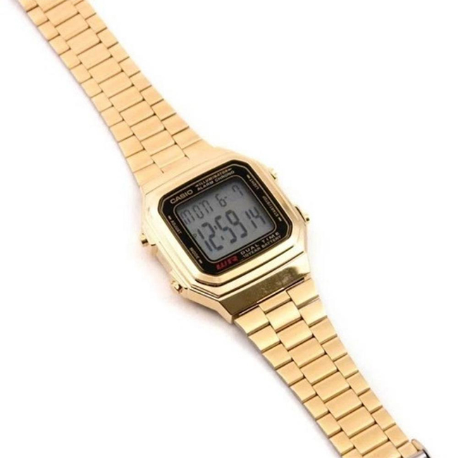 Retro Unisex Illuminator Gold Digital Wrist Watch, A178WGA-1ADF - Image 2