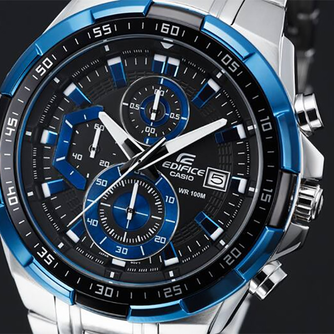 Edifice Men's 100m Chronograph Wrist Watch, EFR-539D-1A2VUDF - Image 2