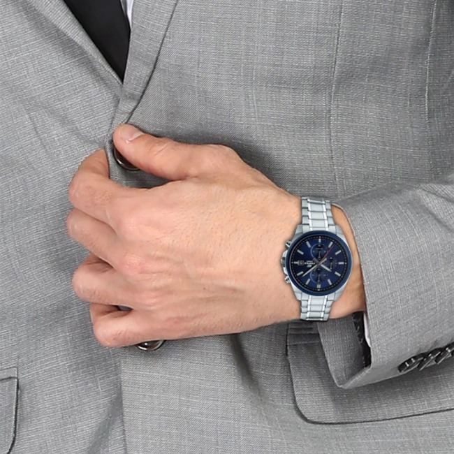 Edifice Men's 100m Chronograph Wrist Watch, EFV-610DB-2AVUDF - Image 3