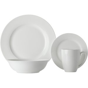 White Basics Rim Dinner Set, Soho, 16pc