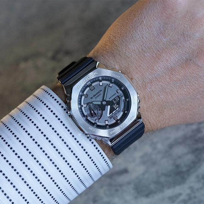 G-Shock G-Steel Men's 200m AnaDigi Wrist Watch, GM-2100-1ADR