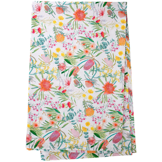 Royal Botanic Gardens Native Blooms Cotton Rectangular Tablecloth, 270x150cm - Image 3