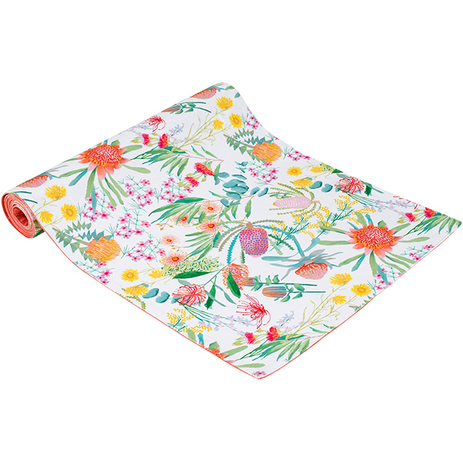 Royal Botanic Gardens Native Blooms Cotton Table Runner