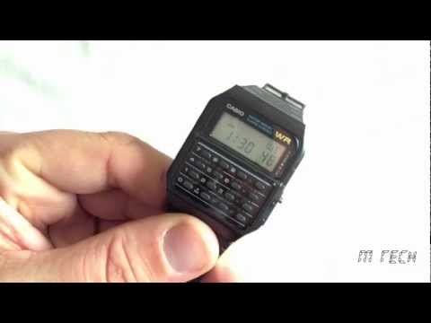 Retro Men's Databank Calculator Black Digital Wrist Watch, CA53W-1Z - Image 4