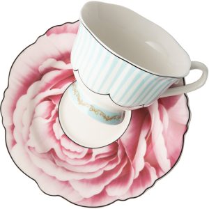 Wavy Rose Cup & Saucer