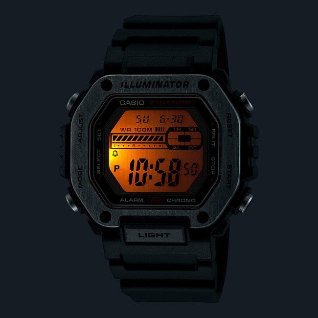 Standard Men's 100m Digital Wrist Watch, MWD-110H-1AVDF - Image 2