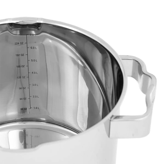 20cm Stainless Steel Casserole Pot, Flow, 7L - Image 2