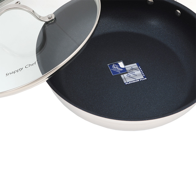 Platinum Non-Stick Frying Pan With Lid, 26cm - Image 3