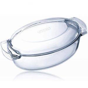 Essentials Oval Casserole Dish With Lid, 5.9L