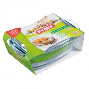 Essentials Rectangular Casserole Dish With Lid, 4.6L