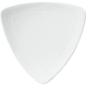 Arctic White Triangular Plate, 21cm