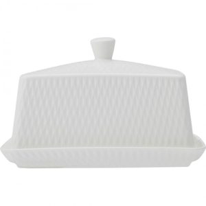 White Basics Diamonds Butter Dish