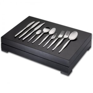 Slimline Canteen Cutlery Set With Steak Knives & Cake Forks, 112pc