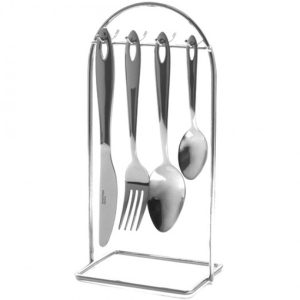 Essentials Teardrop Hanging Cutlery Set, 24pc