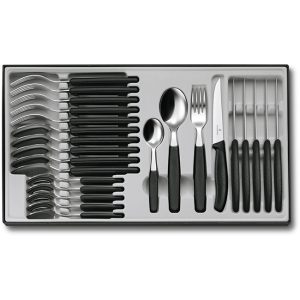 Swiss Classic Cutlery Set With Steak Knives, 24pc