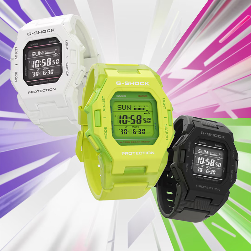G-Shock 200m Bluetooth Solar Digital Wrist Watch, GD-B500-1DR - Image 3